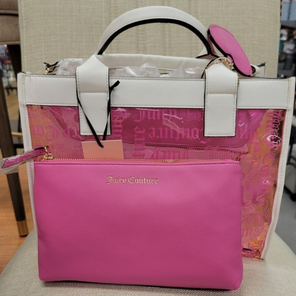 NEW Juicy Couture Clear Tote Handbag - Picture 2 of 5